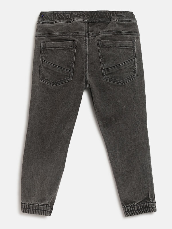Boys Dark Grey Knitted Long Trouser image number 1